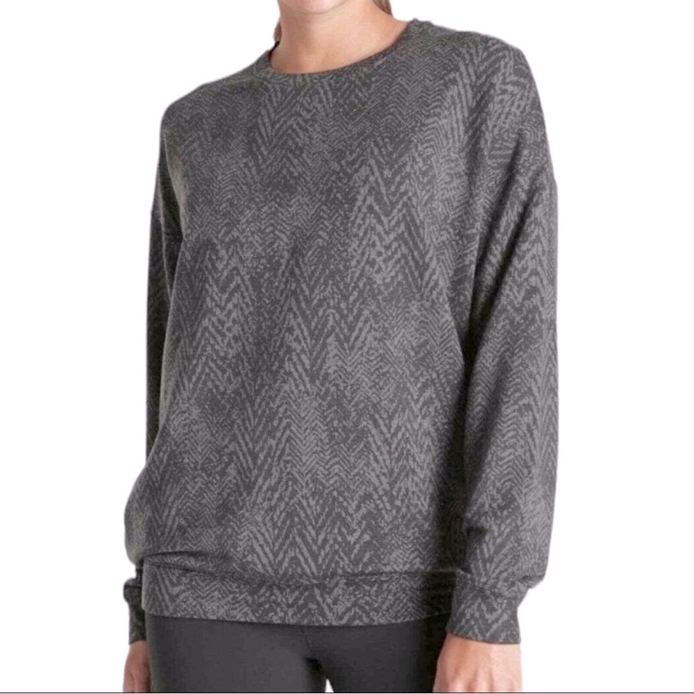 Athleta Women’s Studio to Street Printed Athletic Oversized Sweatshirt Size XS